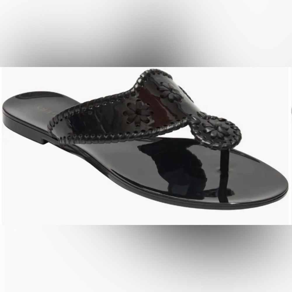 Jack Rogers Jacks Jelly Sandals Black 8 M